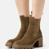 Pier One Leather - Bottines À Talons Hauts - Khaki -Pier One 10d4c9e105d64d04a37d36749ce2db19