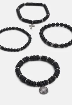Pier One 4 Pack - Bracelet - Black -Pier One 38feea797ced458bb465001274f887e9