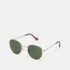 Pier One Unisex - Lunettes De Soleil - Gold-Coloured/Green