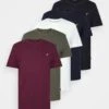 Pier One Unisex 5 Pack - T-Shirt Basique - White/Brown/Dark Blue -Pier One bd6151aea1784537a374fbb05bf4ae08