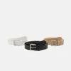 Pier One 3 Pack Unisex - Ceinture - Black/Beige/White -Pier One f10fc9e66a904f49b76879da1a2190a4
