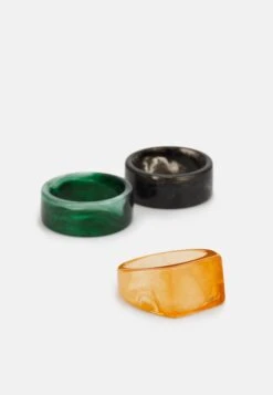 Pier One 3 Pack - Bague - Black/Green/Orange -Pier One fa3f2614c06648be9f9108cc78d74ab1